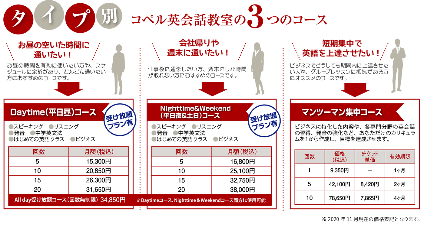 ナイトタイム＆ウィークエンド・コース